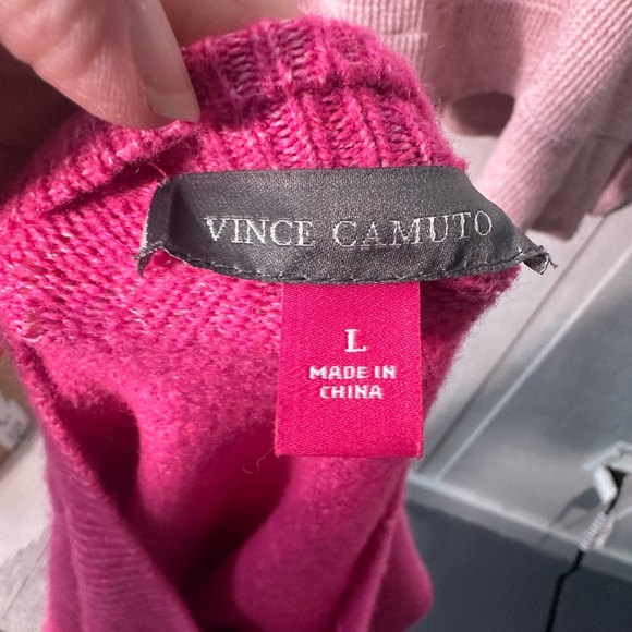 Vince Camuto Women’s Pink Crewneck Sweater Size Large EUC - Picture 8 of 8